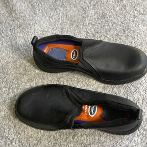 Dr. Scholl’s Black Slip-On Work Shoes  - Size 6W